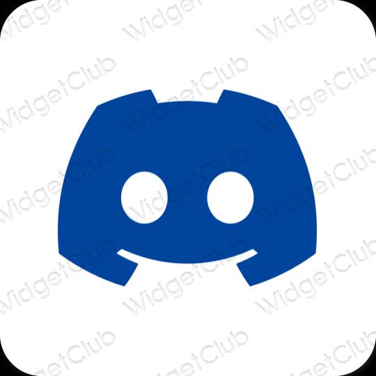 Estetik biru discord ikon aplikasi