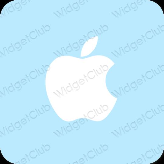 Aesthetic pastel blue Apple Store app icons