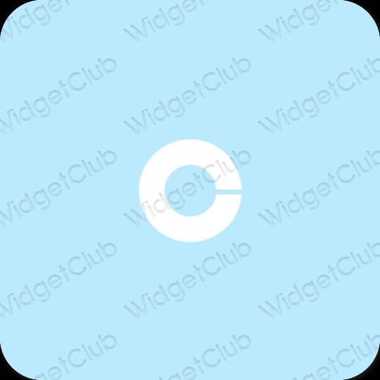 Estetico blu pastello Coinbase icone dell'app