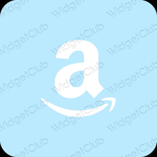 Estetsko pastelno modra Amazon ikone aplikacij