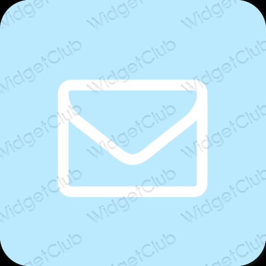 Estetický pastelově modrá Mail ikony aplikací