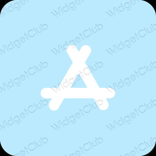 אֶסתֵטִי כחול פסטל AppStore סמלי אפליקציה