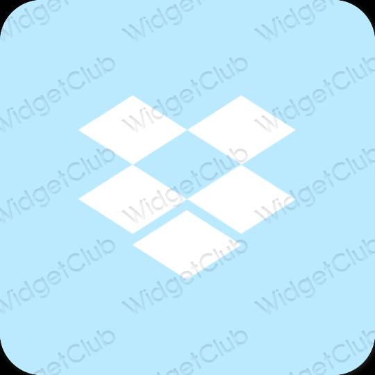 Aesthetic pastel blue Dropbox app icons