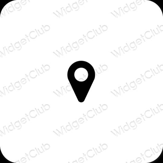 Esthetische Google Map app-pictogrammen