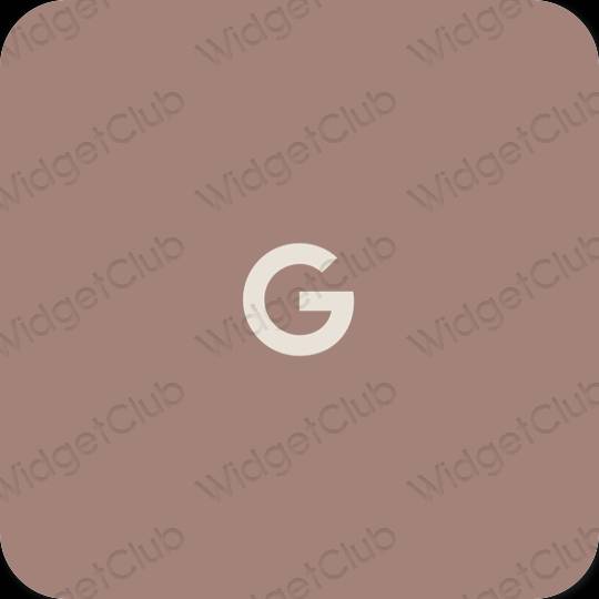 Æstetisk Brun Google app ikoner