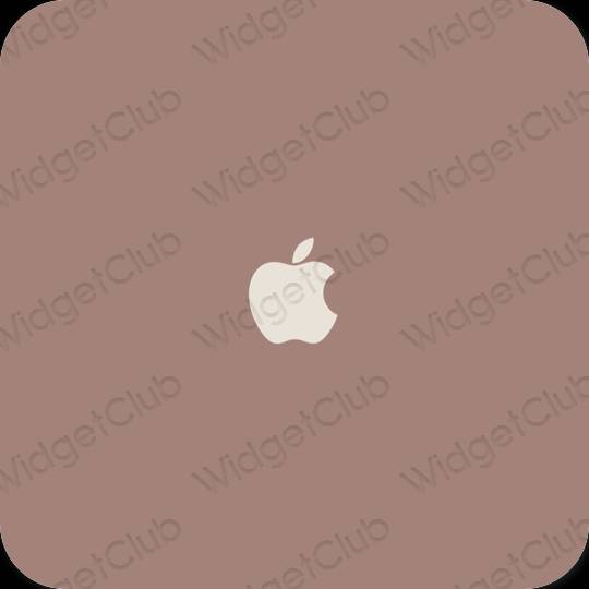 Esztétika barna Apple Store alkalmazás ikonok