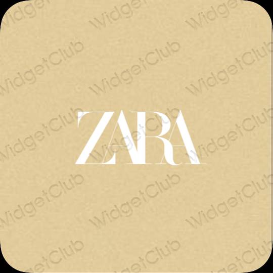 Æstetisk gul ZARA app ikoner