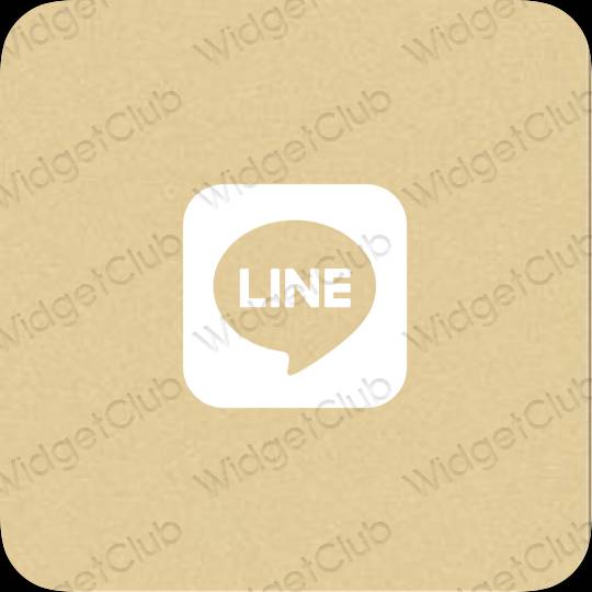 Estetski žuta boja LINE ikone aplikacija