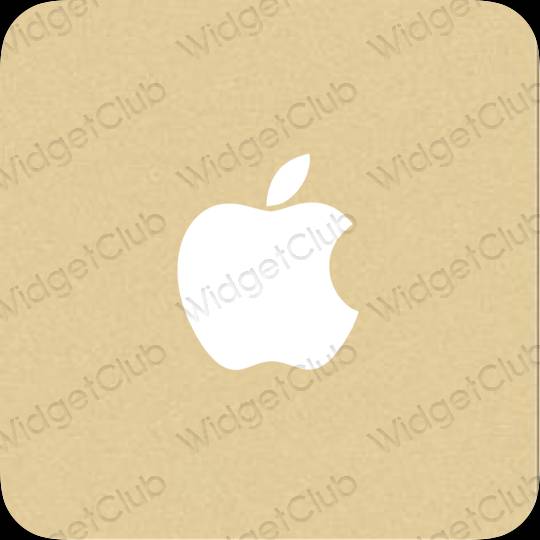 Ესთეტიური ყვითელი Apple Store აპლიკაციის ხატები