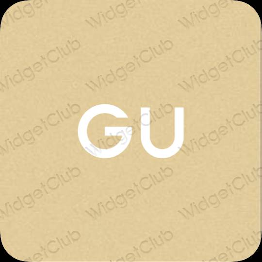 黄色 GU おしゃれアイコン画像素材