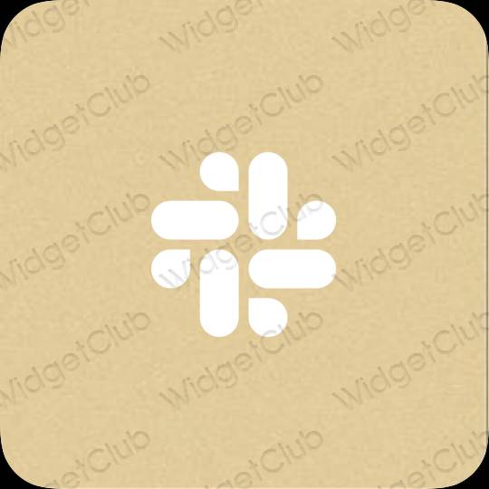 زیبایی شناسی رنگ زرد Slack آیکون های برنامه
