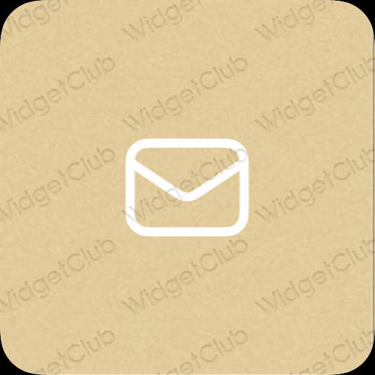 审美的 黄色的 Mail 应用程序图标