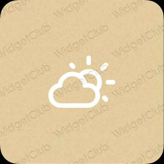 审美的 黄色的 Weather 应用程序图标