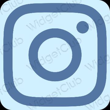 Ästhetisch pastellblau Instagram App-Symbole