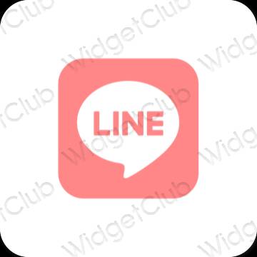 Icônes d'application LINE esthétiques