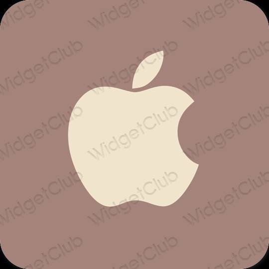 Esthétique brun Apple Store icônes d'application