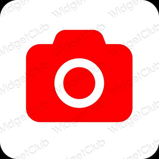 جمالي أحمر Camera أيقونات التطبيق