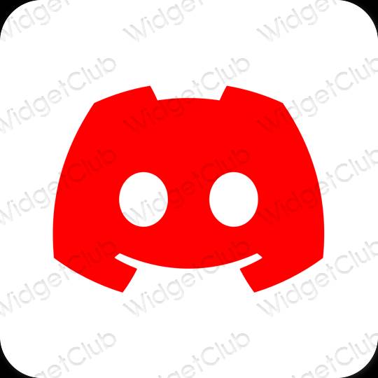 Stijlvol rood discord app-pictogrammen