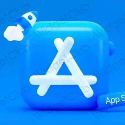 审美的 霓虹蓝 AppStore 应用程序图标