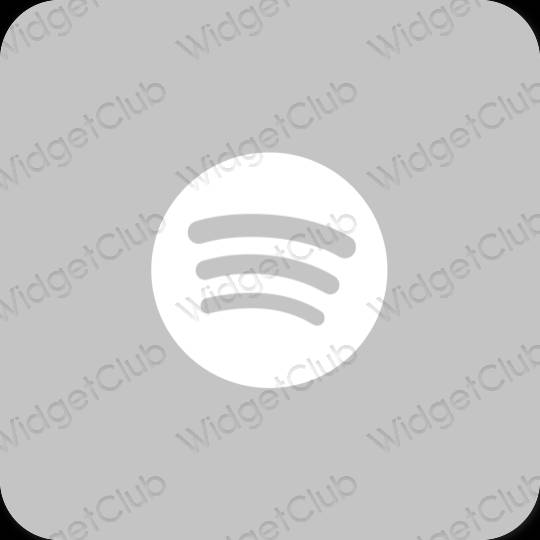 Естетичен сиво Spotify икони на приложения