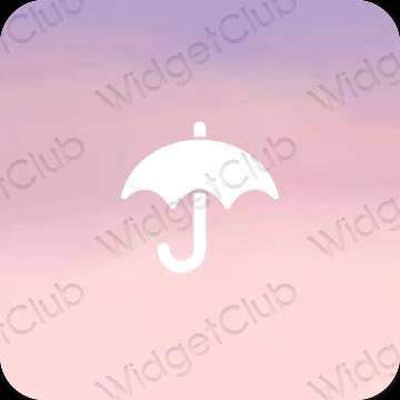 Estetisk rosa Yahoo! app ikoner