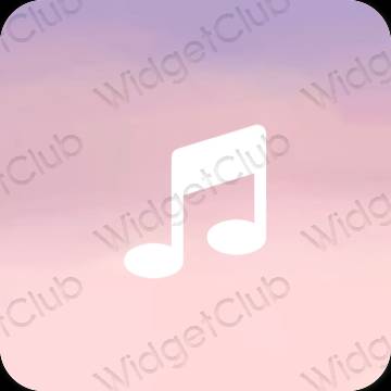 미적인 분홍 Music 앱 아이콘