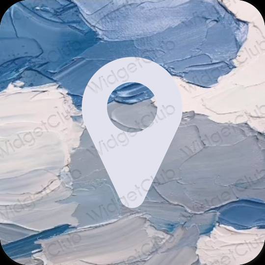 Esztétikus Google Map alkalmazásikonok