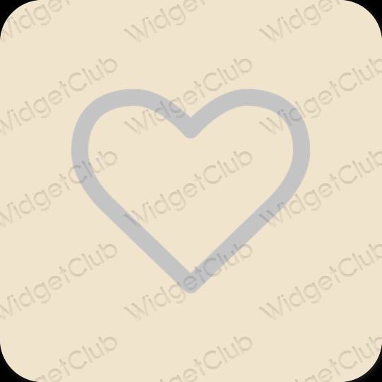 Estetico beige Zenly icone dell'app