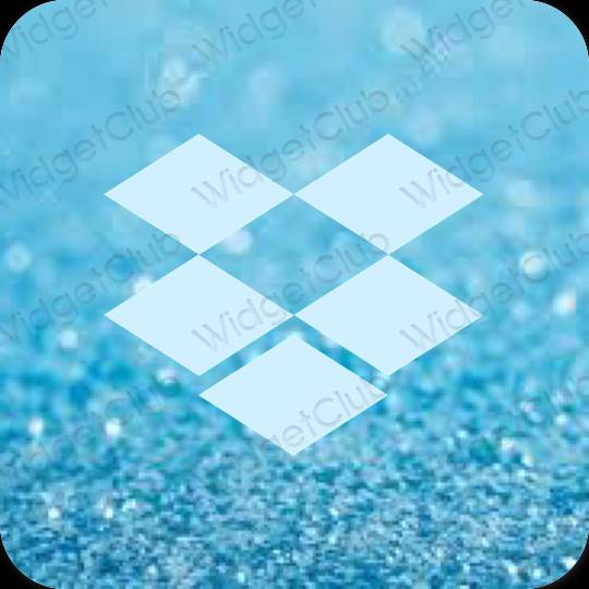 미적인 파스텔 블루 Dropbox 앱 아이콘