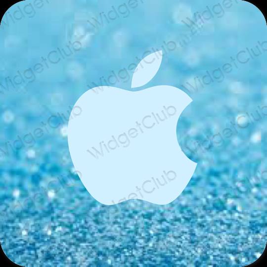 Estetik pastel mavi Apple Store proqram nişanları