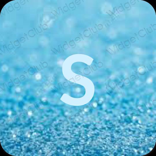 Estético azul pastel SHEIN iconos de aplicaciones