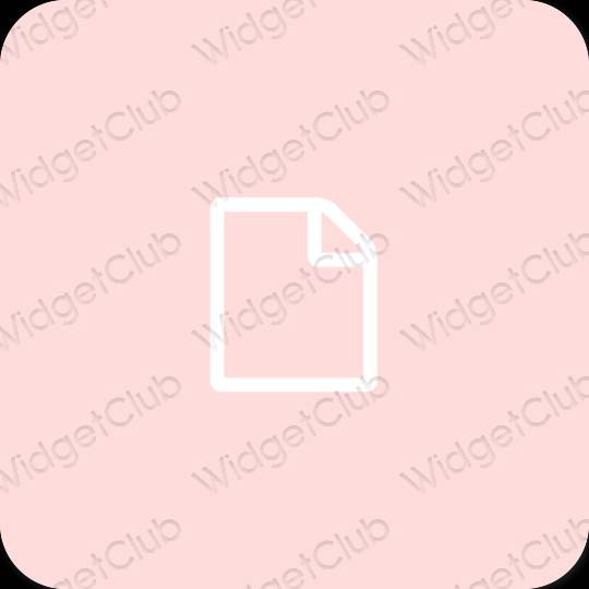 Æstetisk pastel pink Files app ikoner