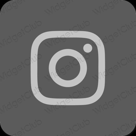 Естетичен сиво Instagram икони на приложения