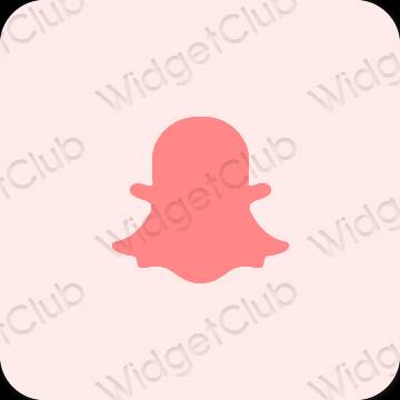 Estetic roz pastel snapchat pictogramele aplicației