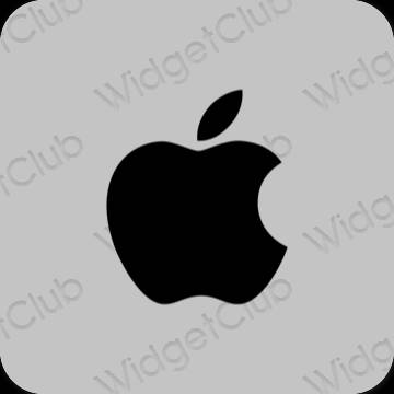 Estetico grigio Apple Store icone dell'app