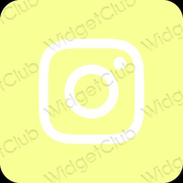 Stijlvol geel Instagram app-pictogrammen