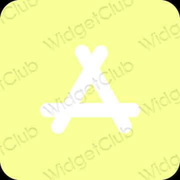 Αισθητικός κίτρινος AppStore εικονίδια εφαρμογών