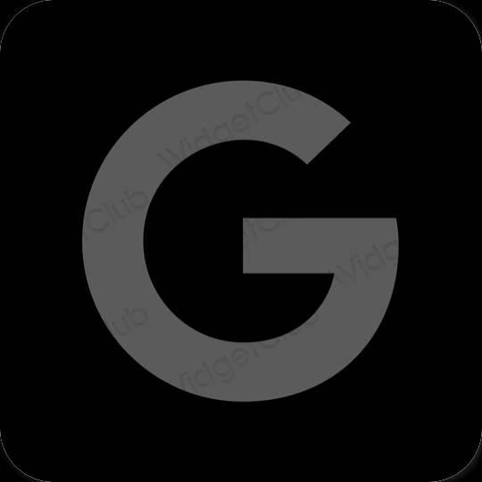 Estetický Černá Google ikony aplikací