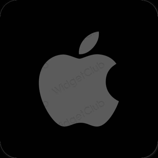 Естетичний чорний Apple Store значки програм