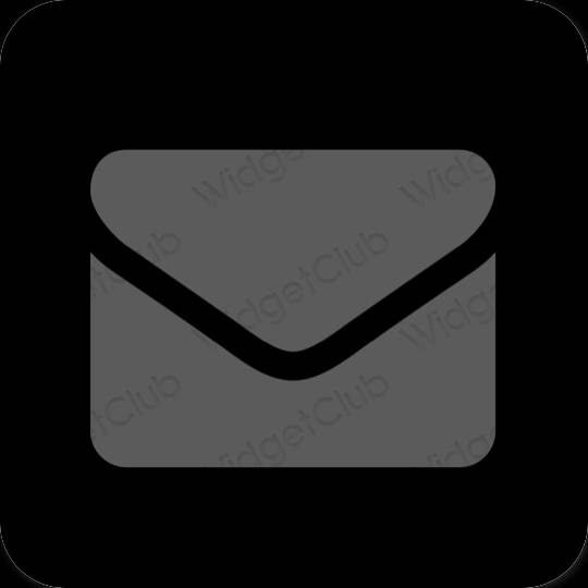 미적인 회색 Mail 앱 아이콘