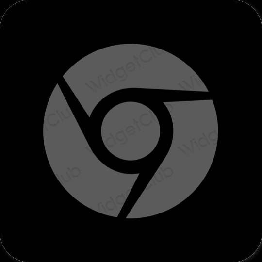Stijlvol grijs Chrome app-pictogrammen
