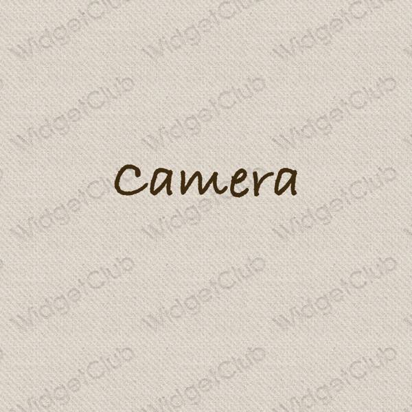 Estetik kuning air Camera ikon aplikasi