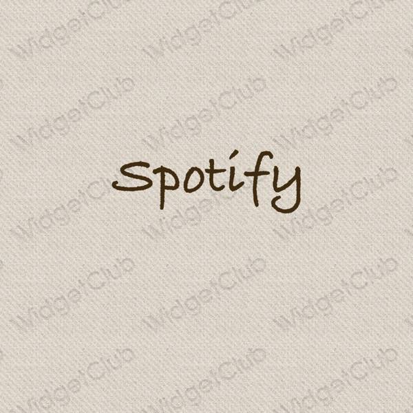 Ästhetisch Beige Music App-Symbole