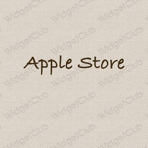 Esteettinen beige Apple Store sovelluskuvakkeet