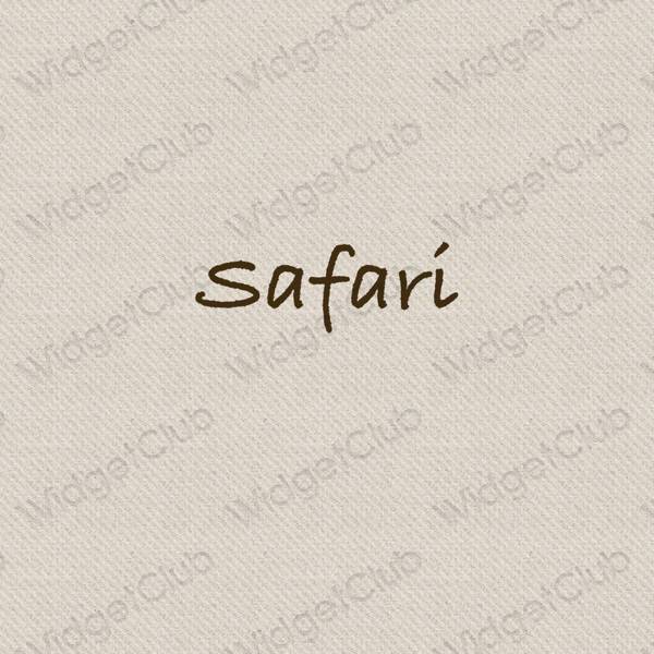 Estetski bež Safari ikone aplikacija