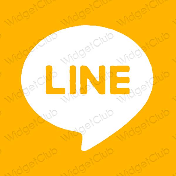 Estetsko oranžna LINE ikone aplikacij