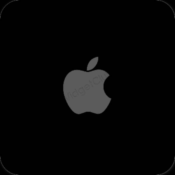 Estetyka czarny AppStore ikony aplikacji