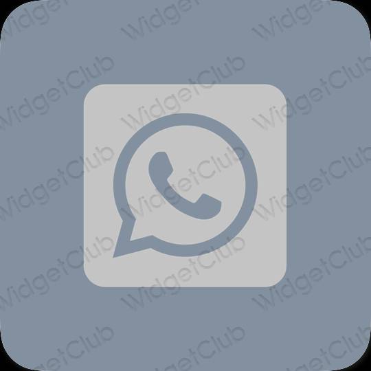 Estetyka fioletowy WhatsApp ikony aplikacji