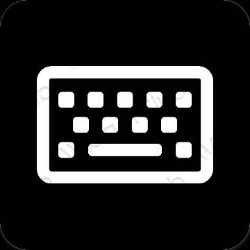 Естетичен черен Simeji икони на приложения