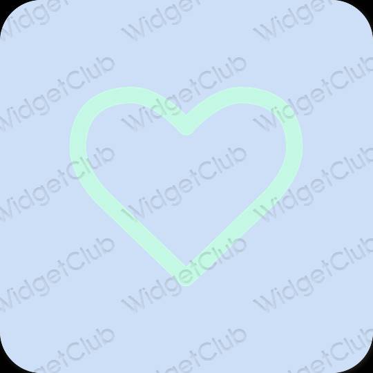 Æstetisk pastel blå Simeji app ikoner